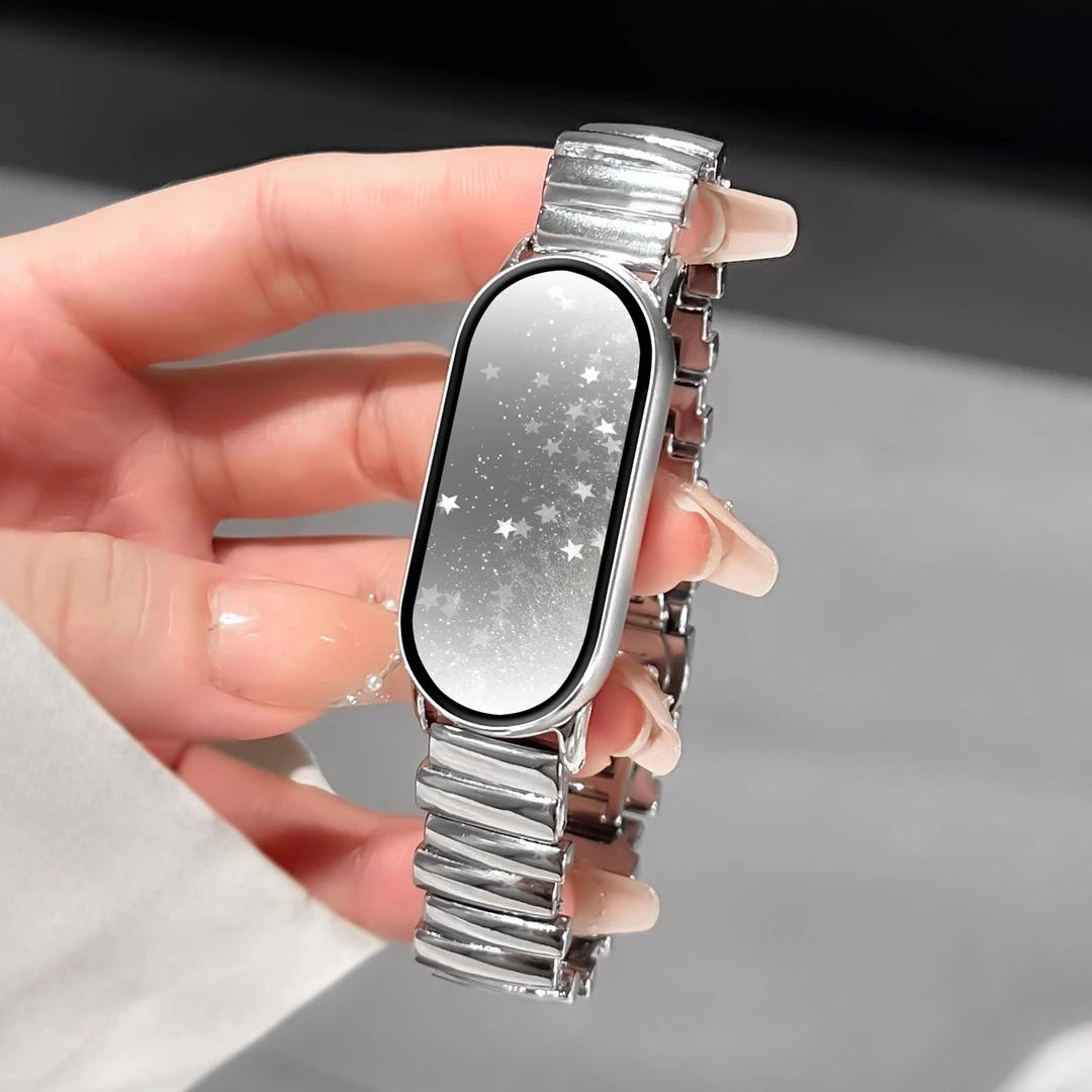 适用小米手环10表带小米手环9新款表带金属高级感小米手环8/7/6/5