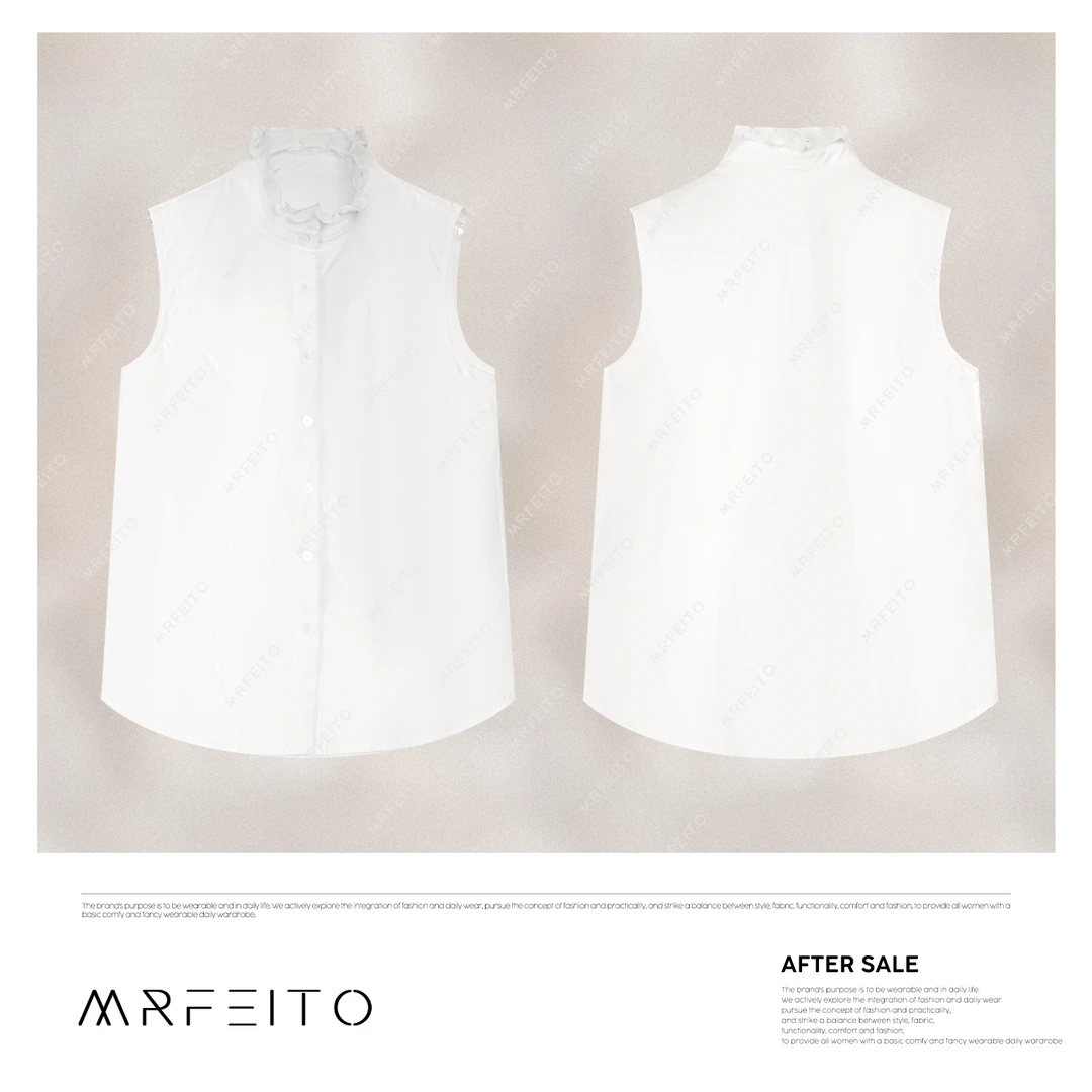 2025春季新款简约木耳边女士衬衫H8C01D31007