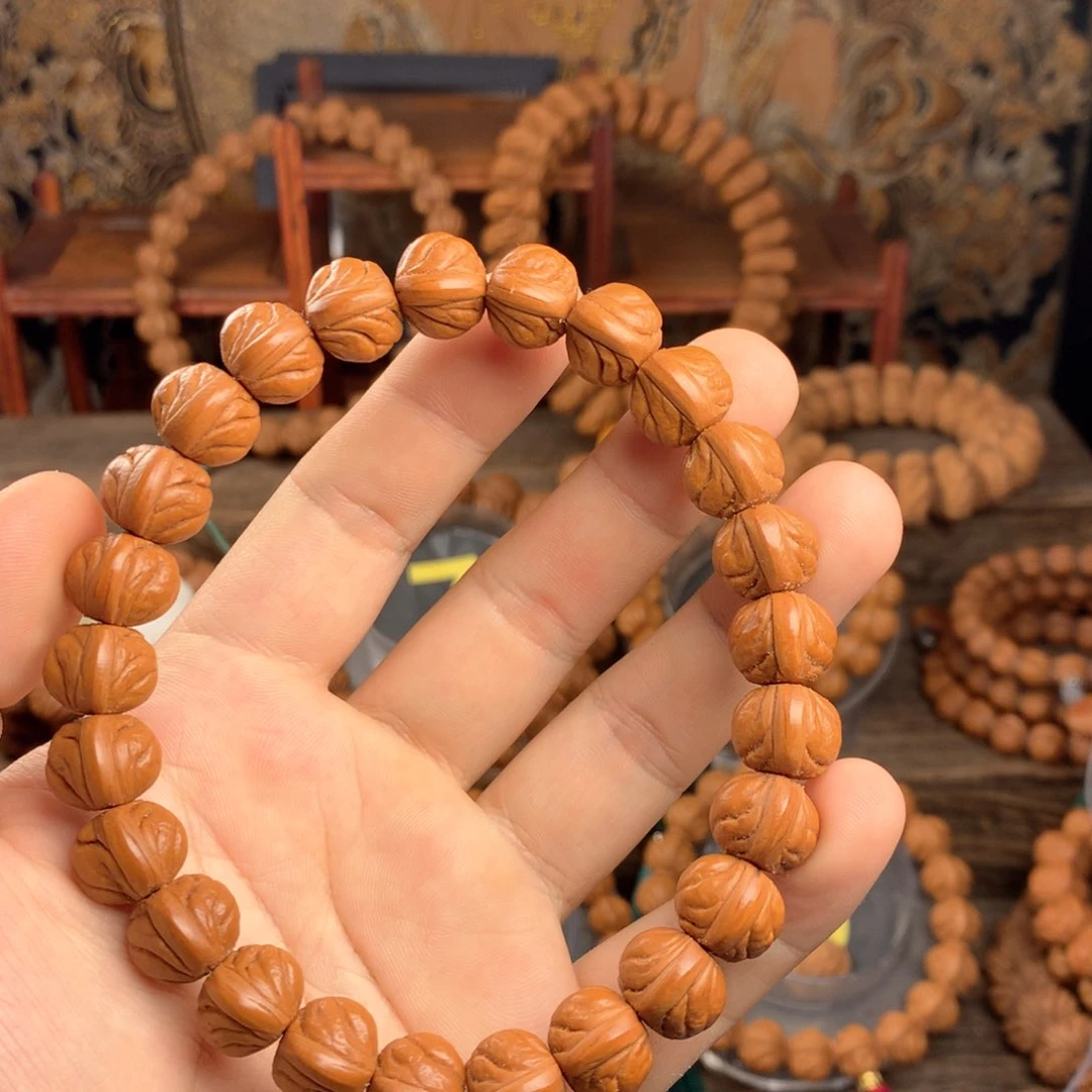 桃核手串正*风野生玉龙脊