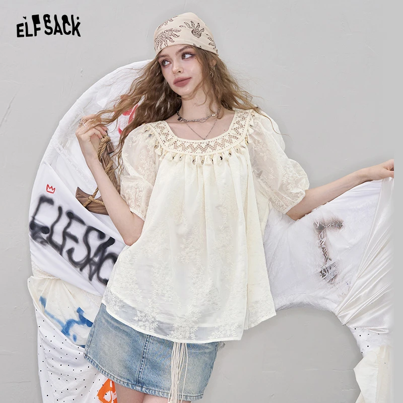 【达人专属】妖精的口袋夏季蕾丝衫25207023