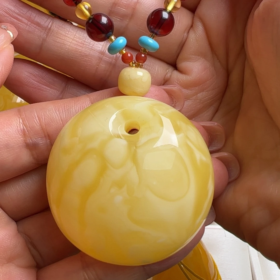 蜜蜡毛衣链未镶嵌无优化