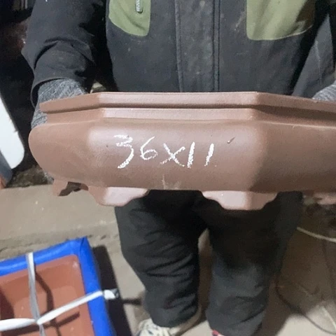 紫砂花盆手工制作