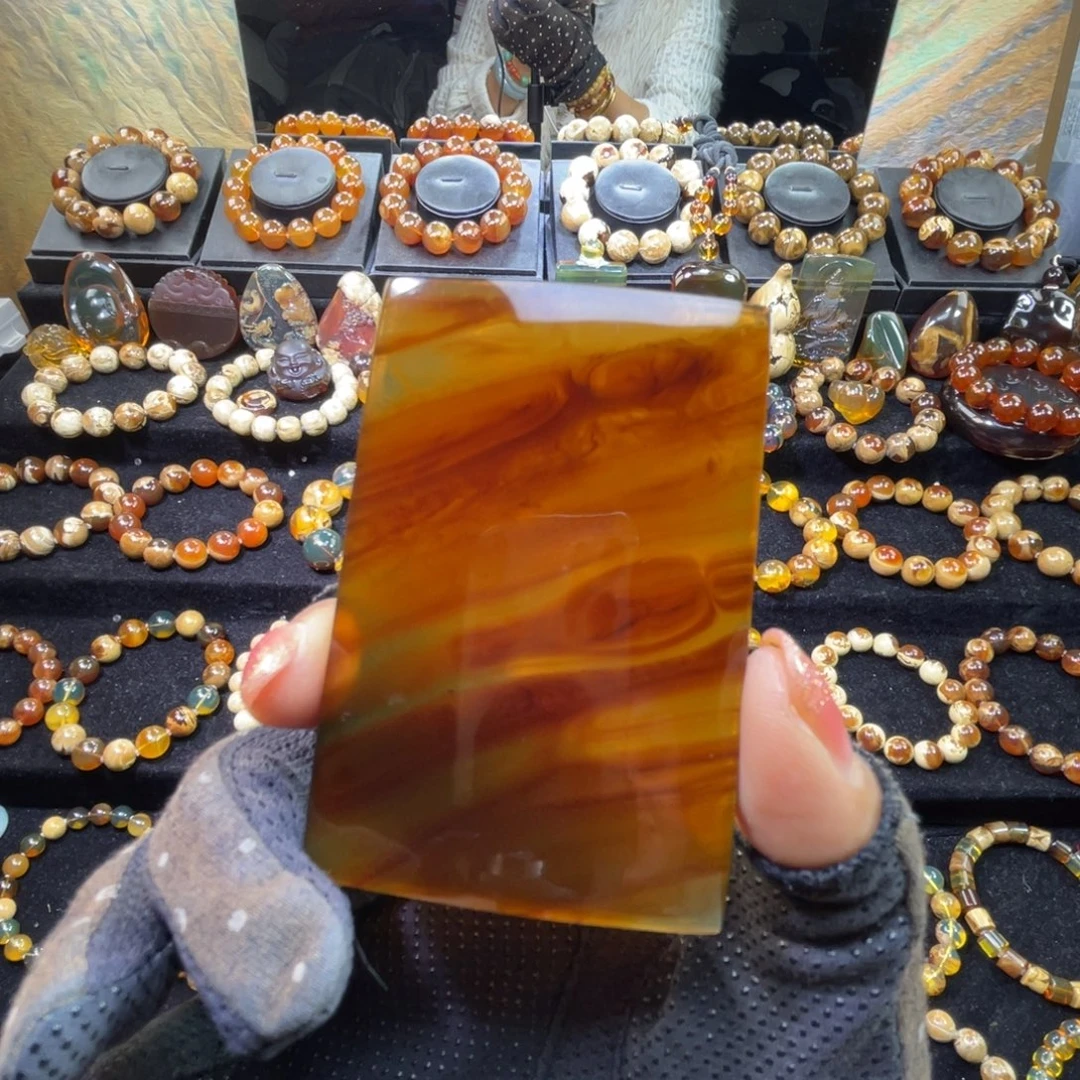 琥珀未镶嵌手串牌子