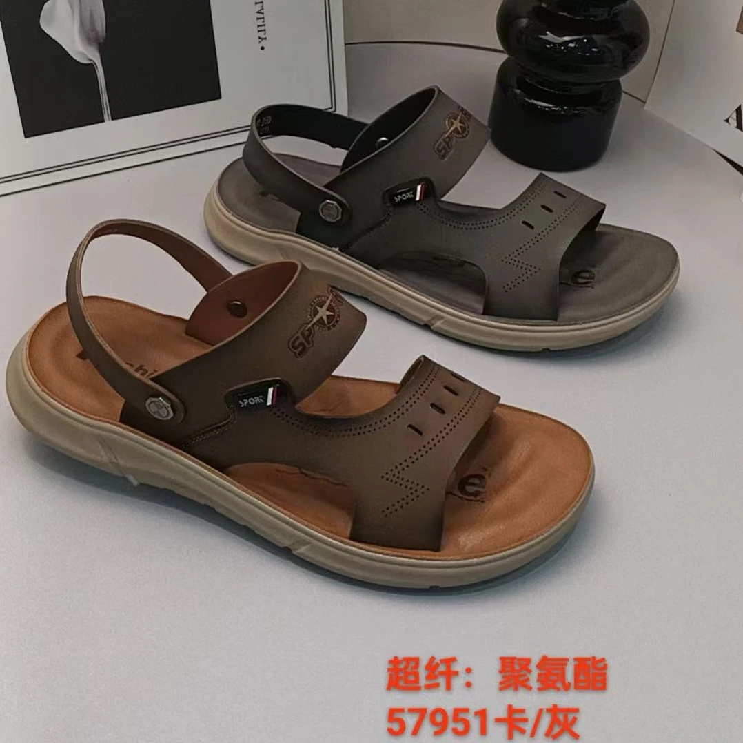 真皮凉鞋男2025新款夏季休闲男鞋软底沙滩鞋户外两穿厚底凉拖鞋潮