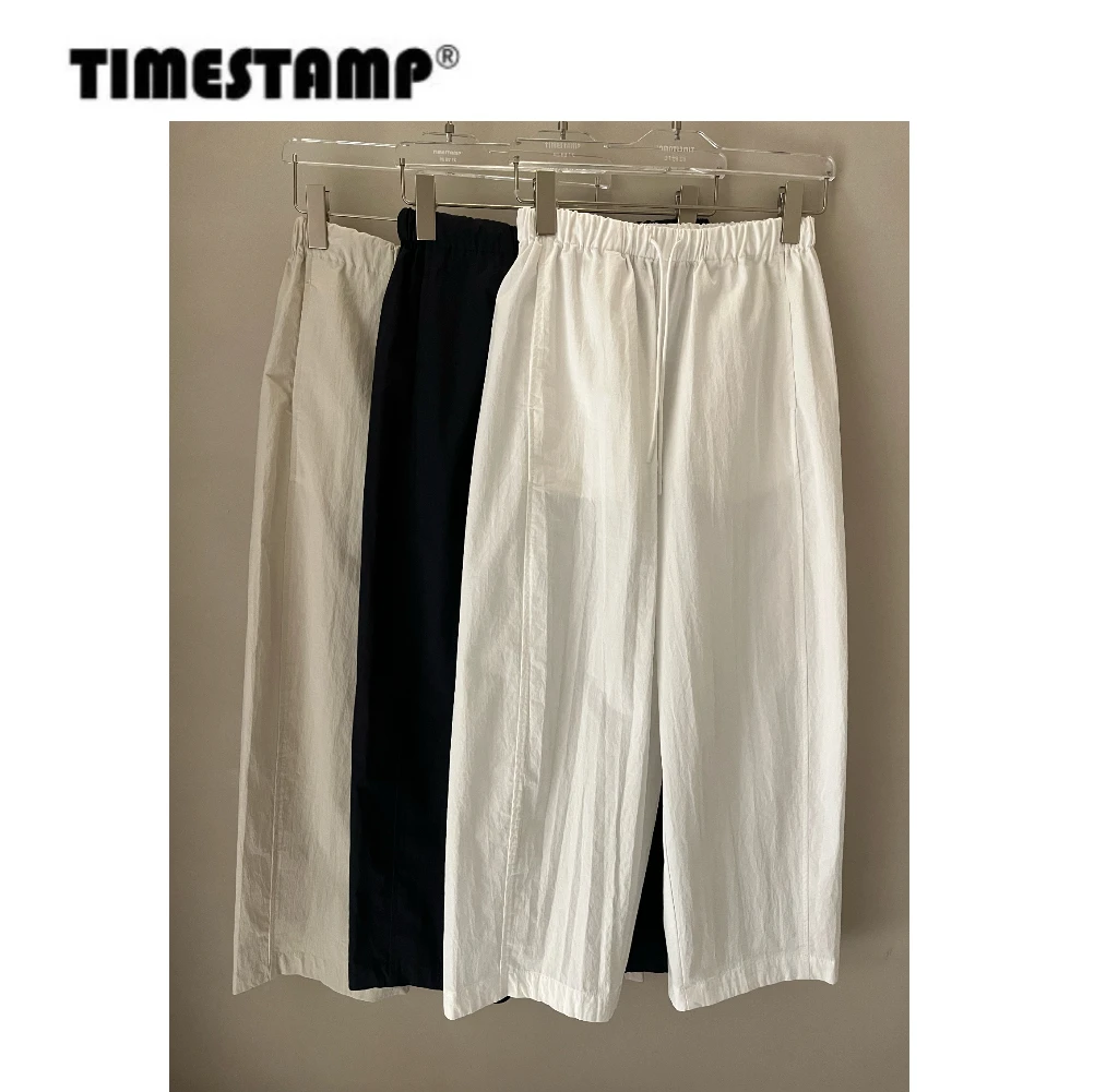 【TIMESTAMP】2025/65050004新款时尚简约松紧腰抽绳九分休闲裤