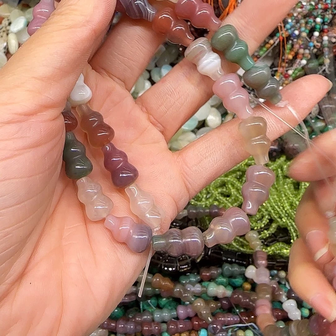 玛瑙/玉髓合金珠宝半成品盐源玛瑙8mm一条