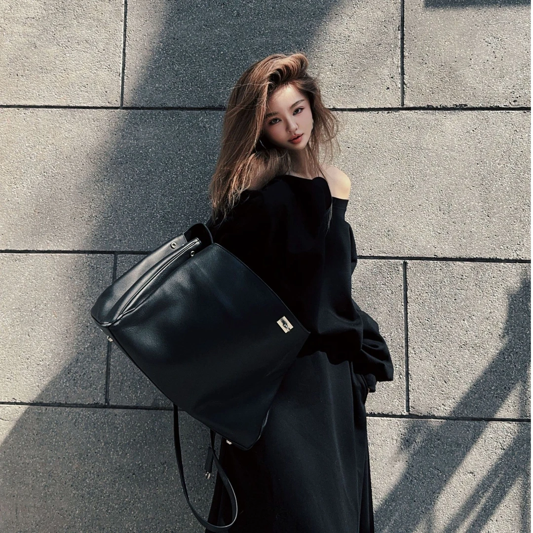 洪小妍自留 欧美慵懒洋气卫衣套装裙