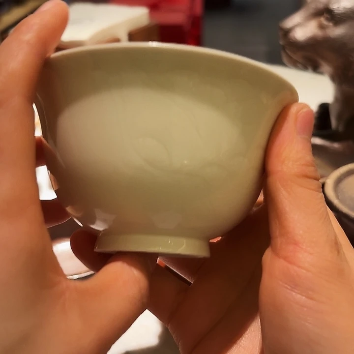 盖碗定瓷薄胎盖碗