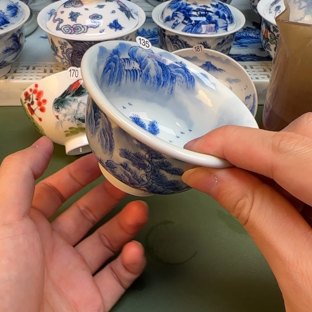 彦祖纯手工手绘茶具135