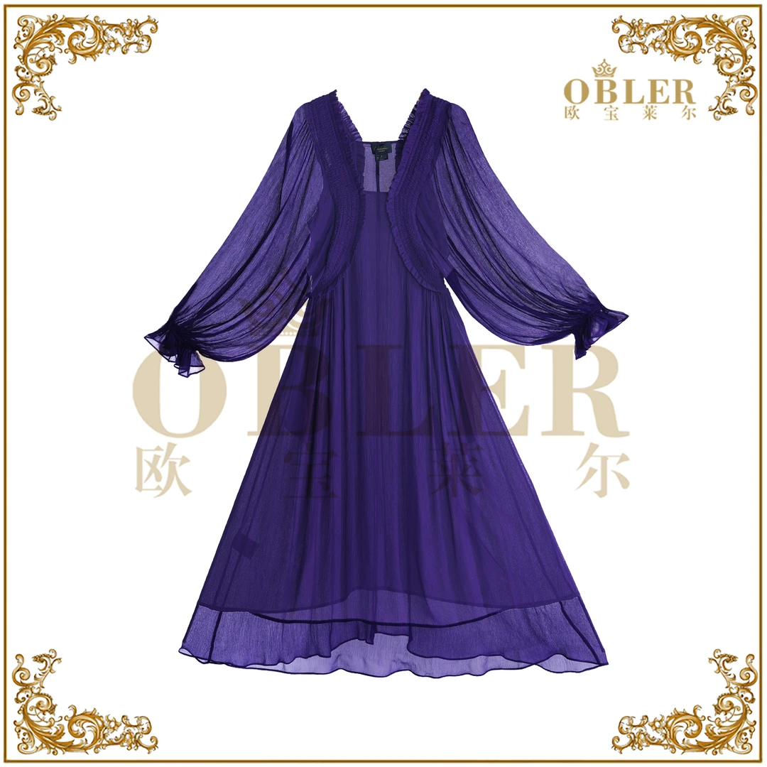 【欧宝莱尔】新款气质时尚轻奢女装连衣裙305-25278