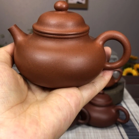 茶壶紫砂凡**爷老红泥容天170c c