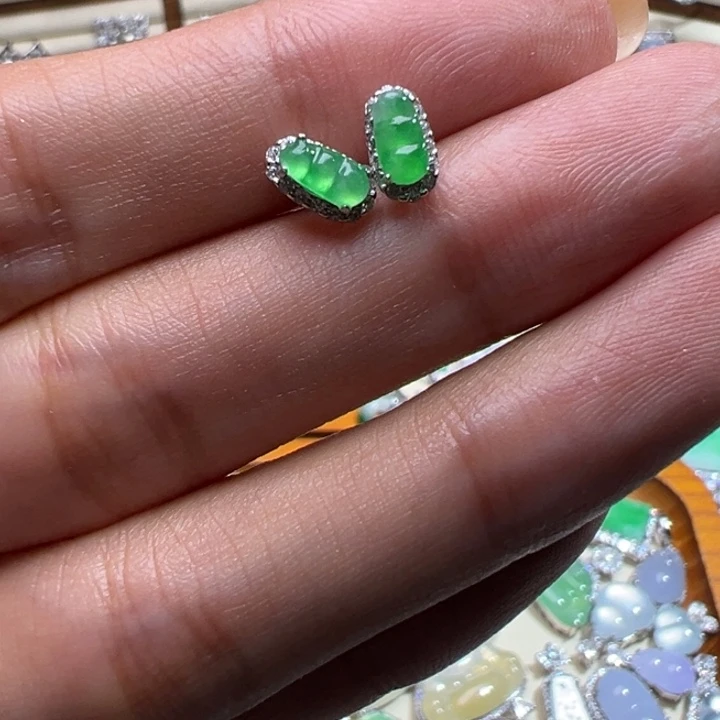 楠***楠翡翠未镶嵌耳饰耳饰