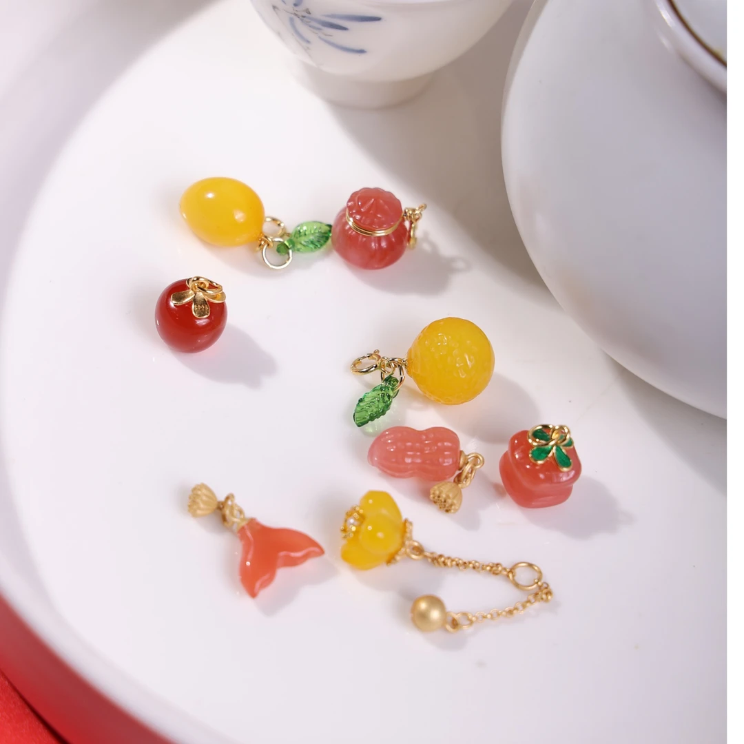 925银玛瑙小挂饰