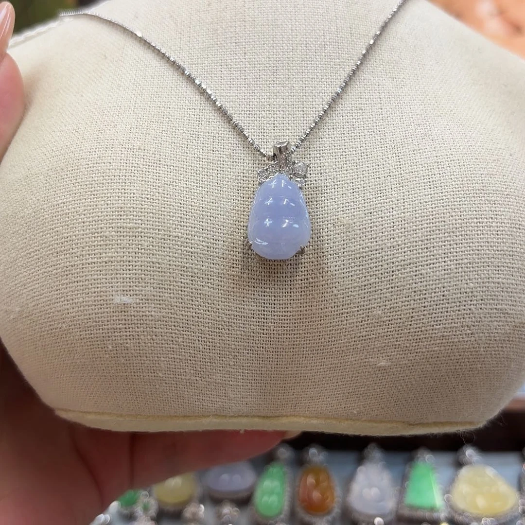 海****翡翠银S925镶嵌吊坠(不含链)