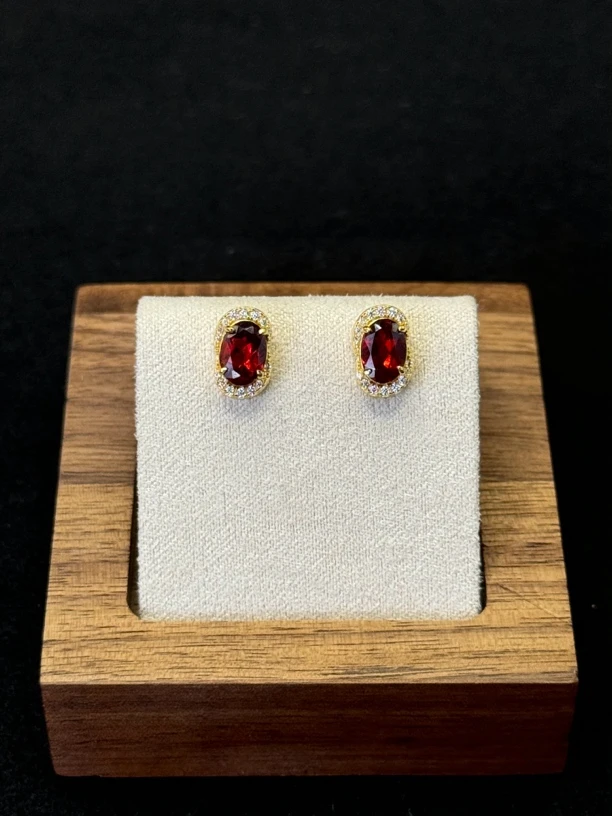 925银耳饰 阿布桑布 原创设计 S 925纯银 镀 24 K金