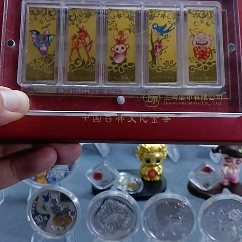 纯金上海造币厂 福禄寿喜财 金 条