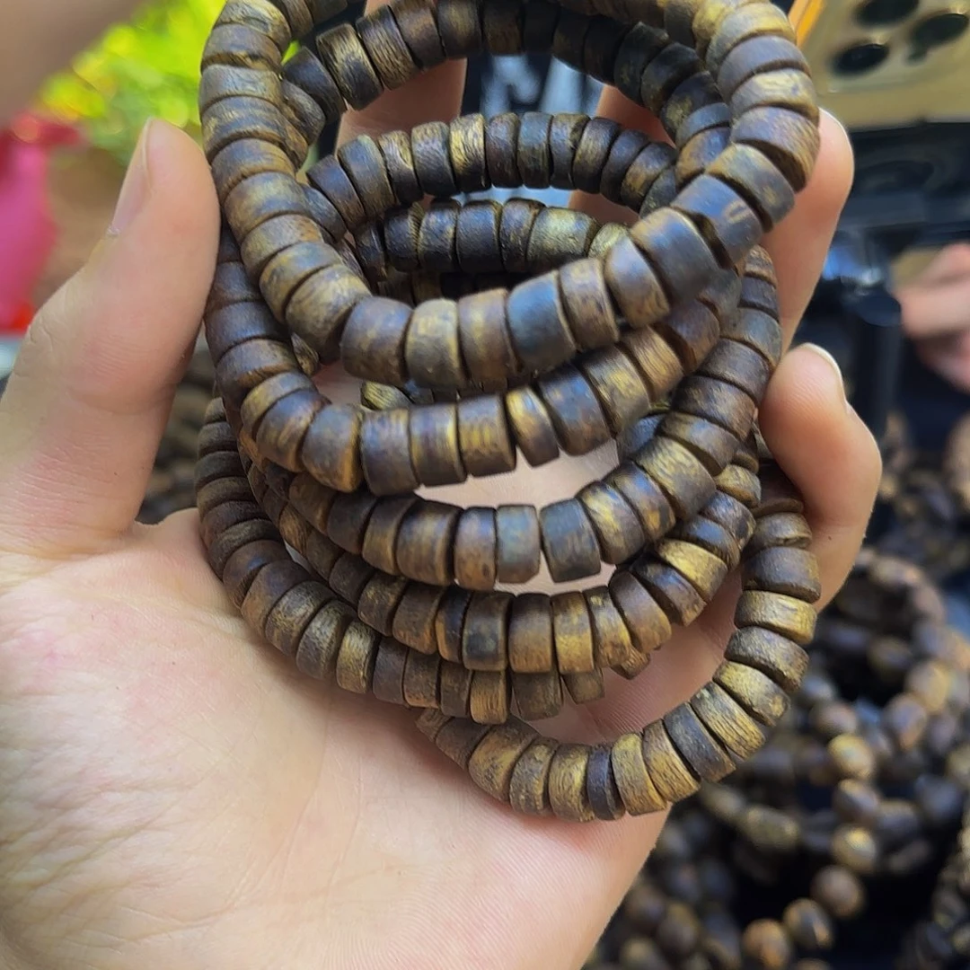 沉香碎屑沉香奇楠99分沉厚药片珠9克加多样性发一