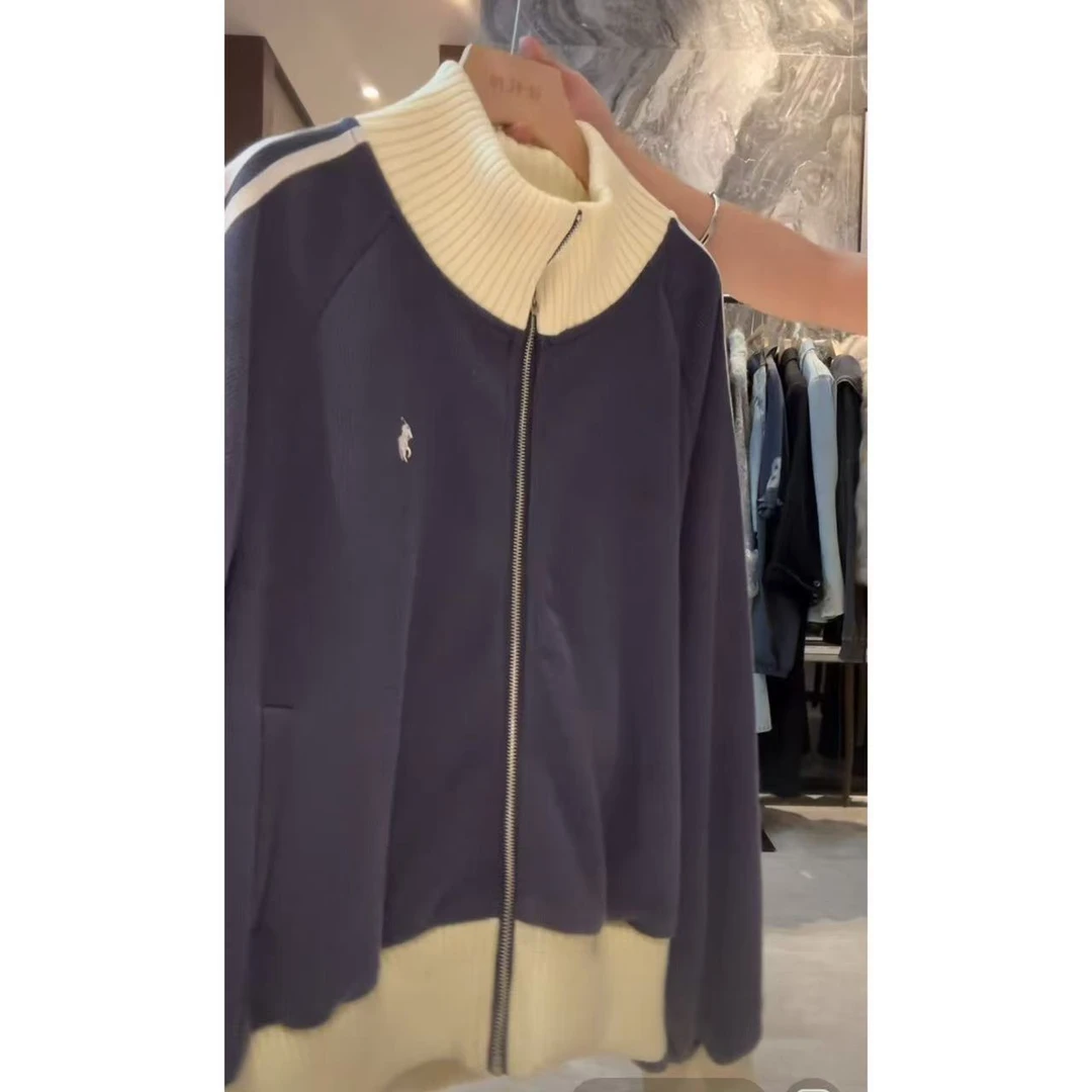 徐秋阳  小马棒球服 秋季新款时尚休闲显瘦显白毛针织外套10785-1
