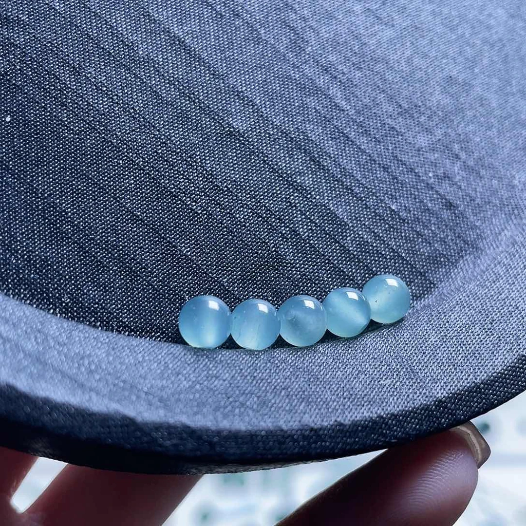 翡翠散珠5.7mm珠珠5颗