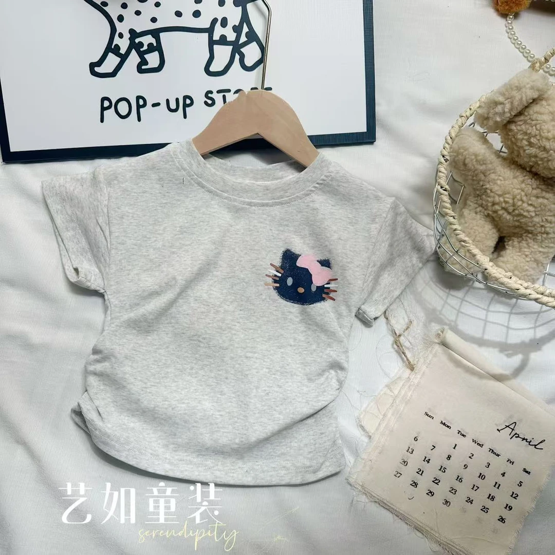 番茄家*【必选单品】夏季上新韩系百搭凯蒂猫收腰T恤D-W871