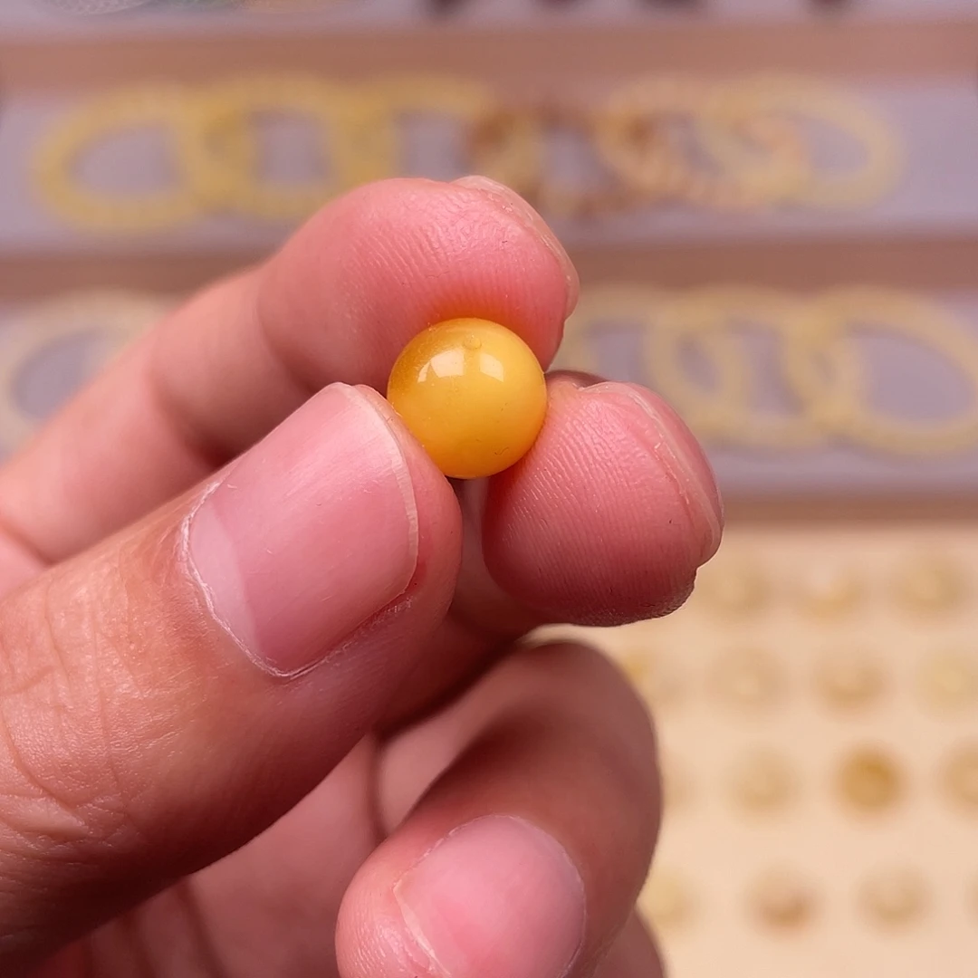 琥珀未镶嵌裸石单珠