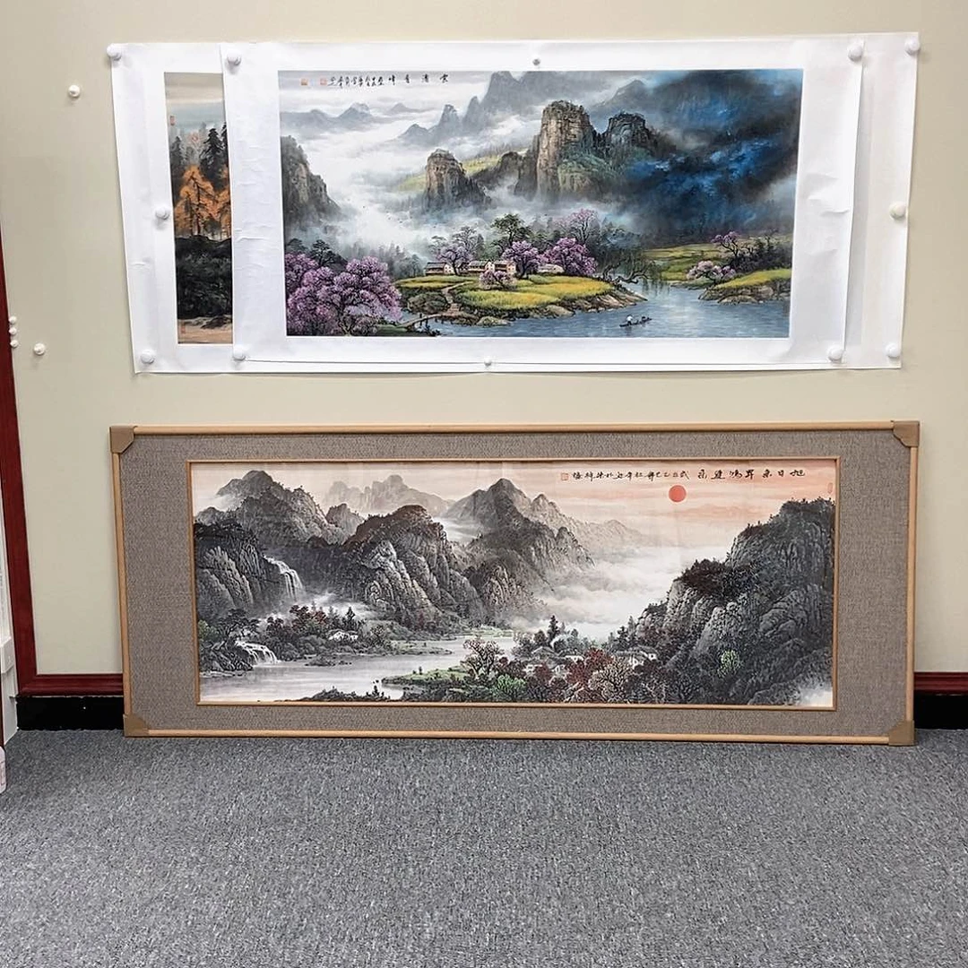 涛***旧国画周顺良四尺精品佳作