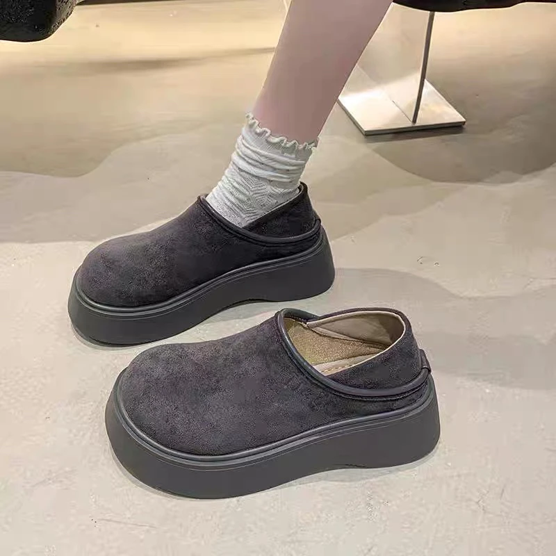 2508厚底增高复古勃肯鞋女春秋季新款不累脚两穿百搭（五公分）