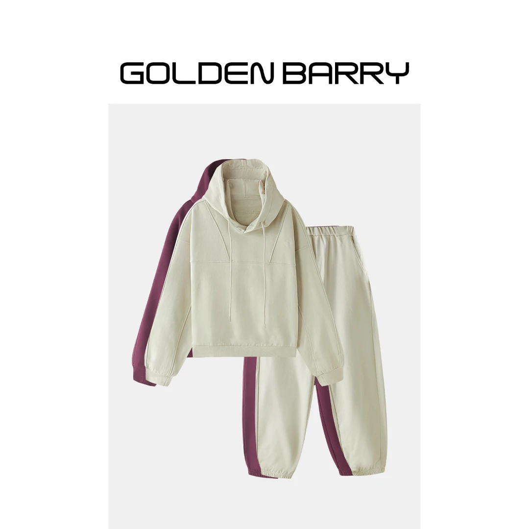 GOLDENBARRY【福利】260170+551068连帽卫衣束脚卫裤套装