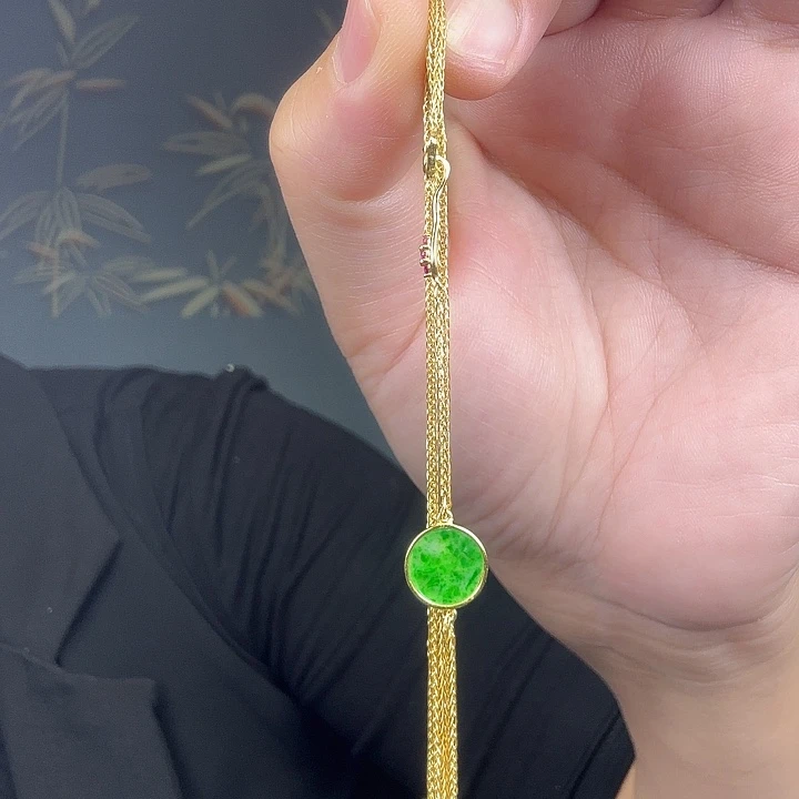 翡翠银S925镶嵌毛衣链特价