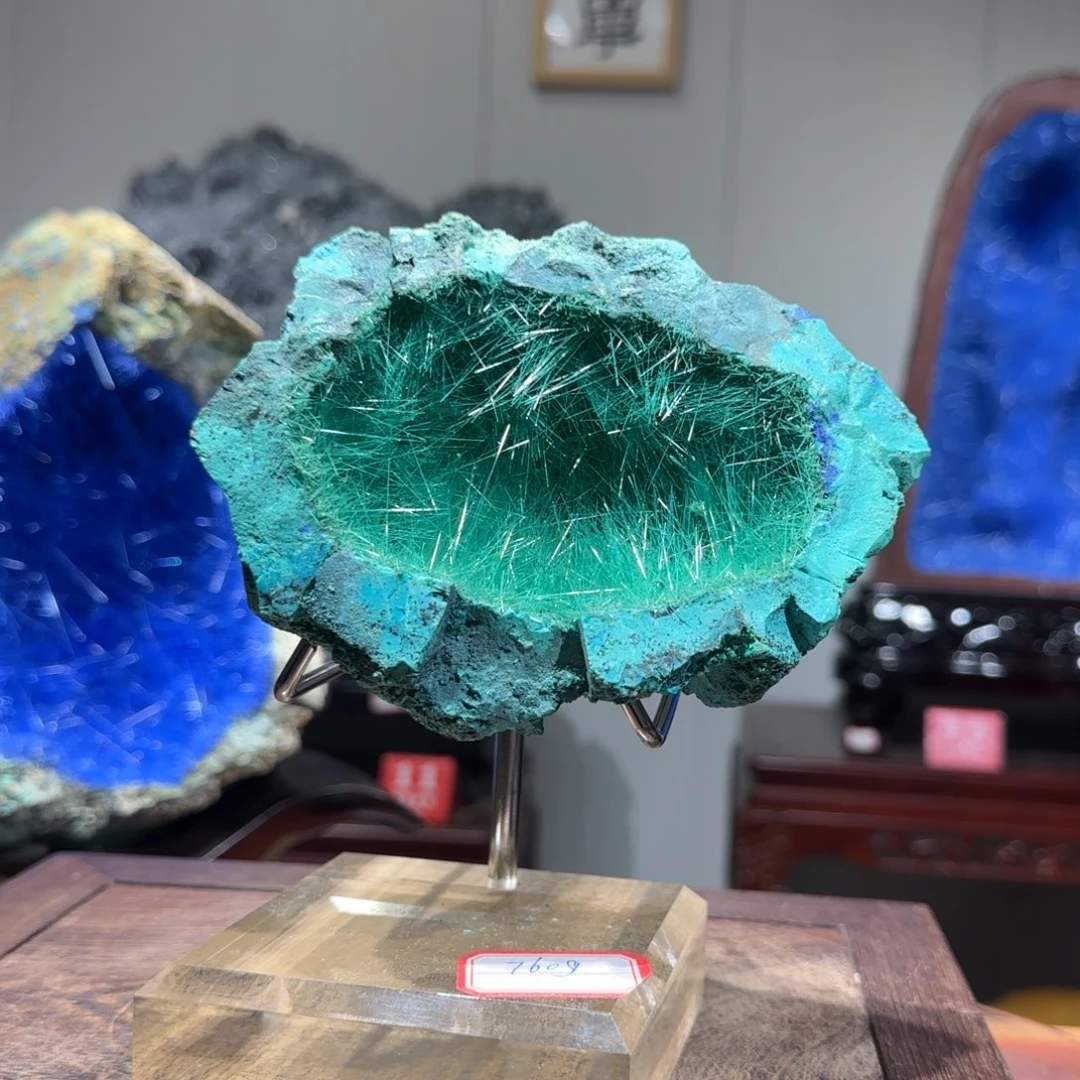 紫砂矿物晶体摆件