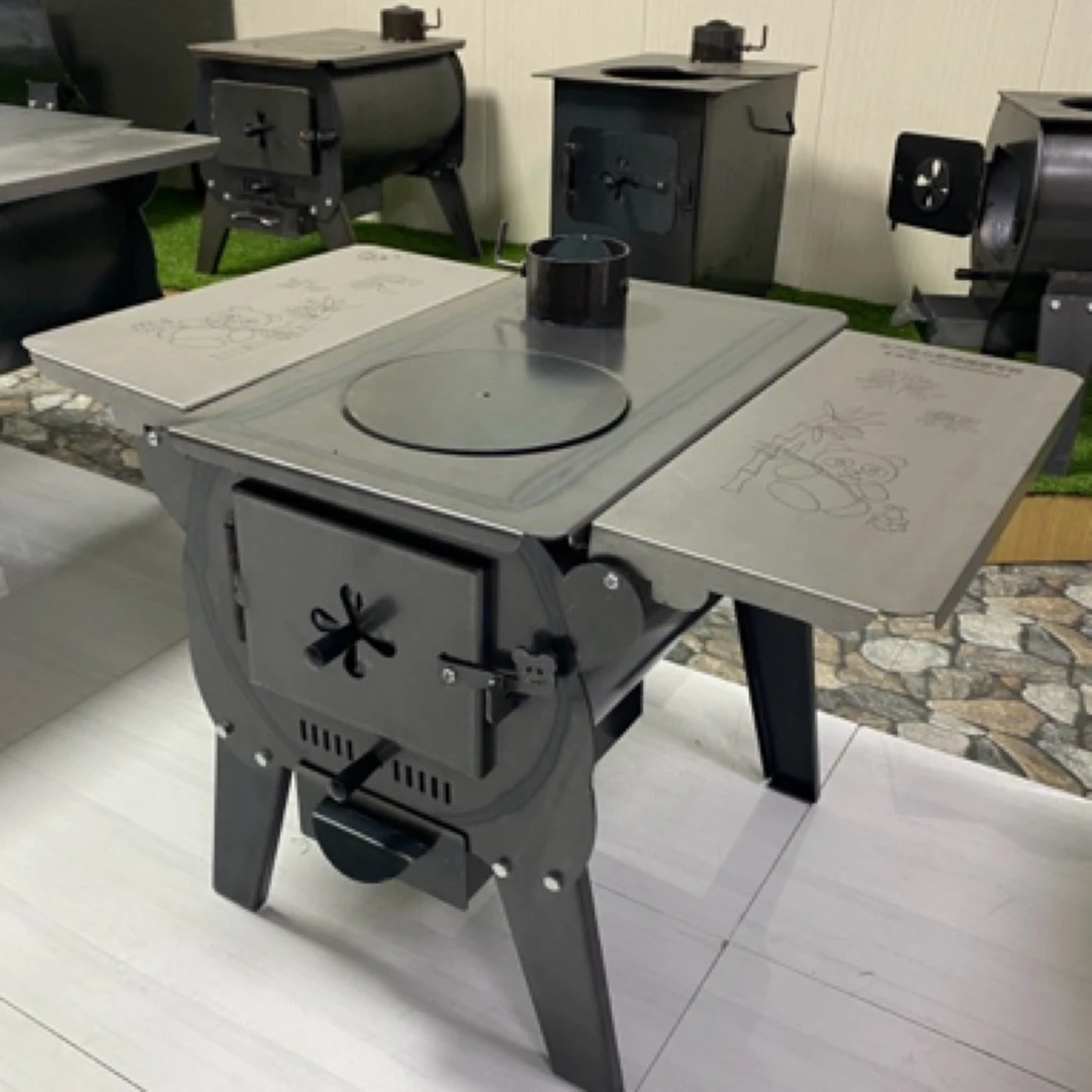 （新品卡通 熊宝宝款）两侧带桌板烽煊正品柴火炉