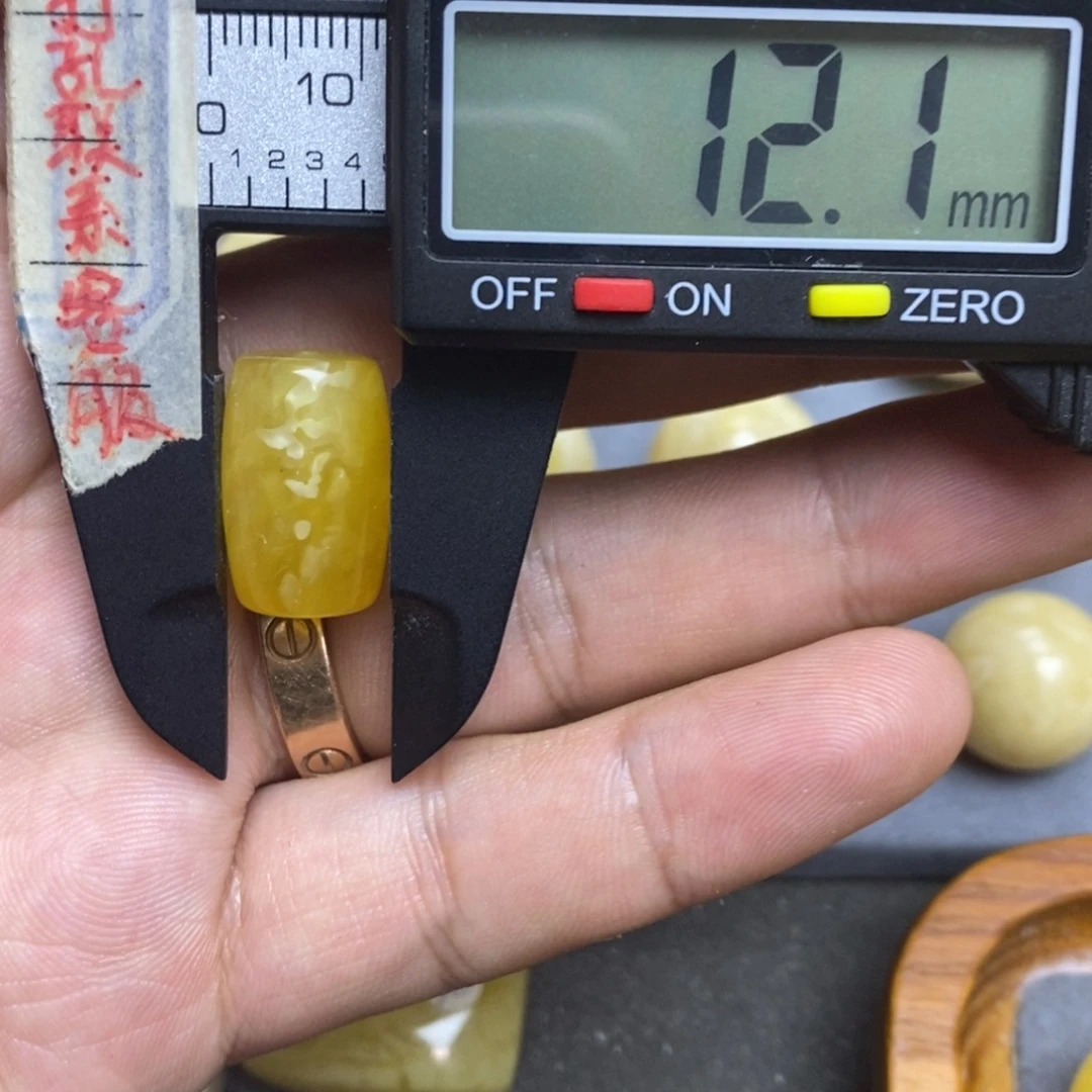 裸石蜜蜡未镶嵌12.1x18.6微粉桶珠