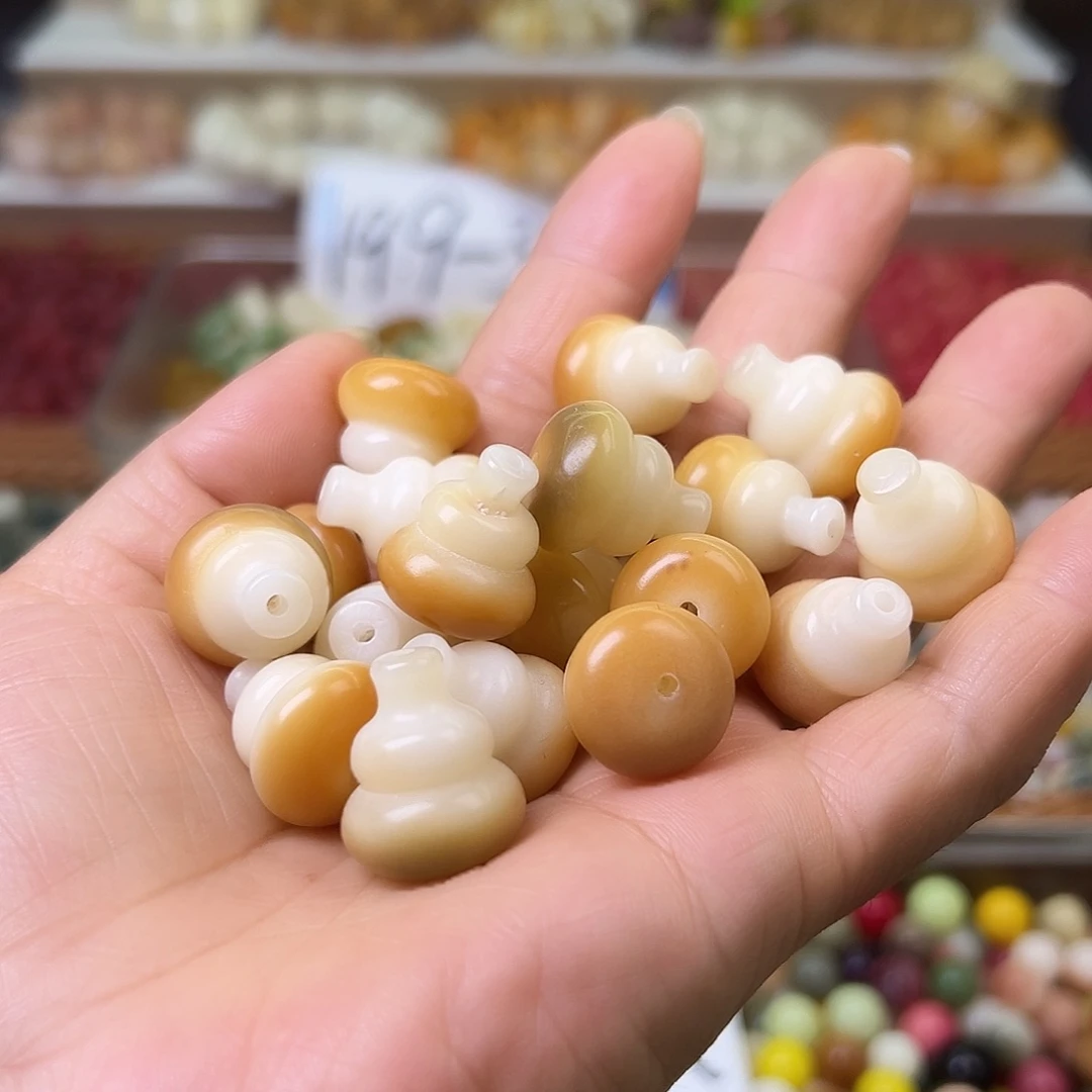 菩提根/象牙果手串瑕疵20炭烧大葫芦15颗有坏