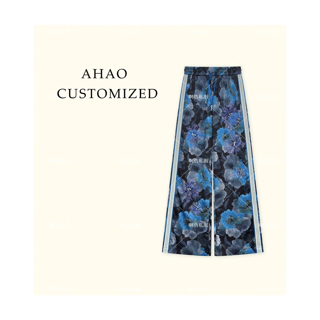 【海蓝之星】2025夏季新款时尚烫钻气质减龄百搭裤子#6860