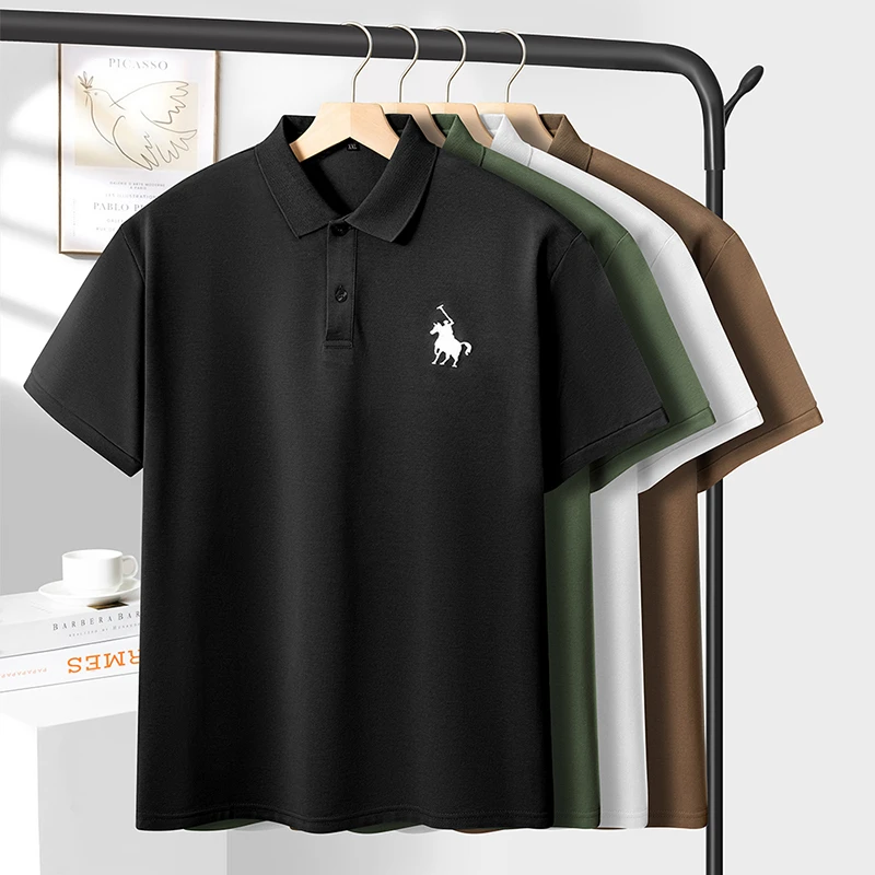 男士POLO衫夏季棉休闲短袖T恤小马标上衣