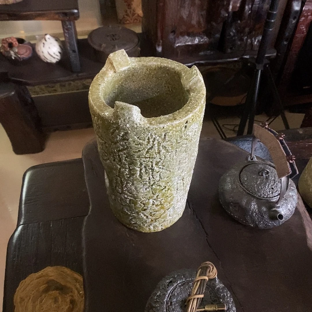 手工制作柴烧茶具