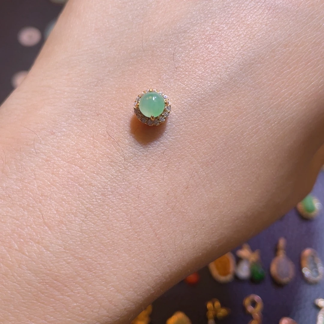 翡翠银S925镶嵌颈饰