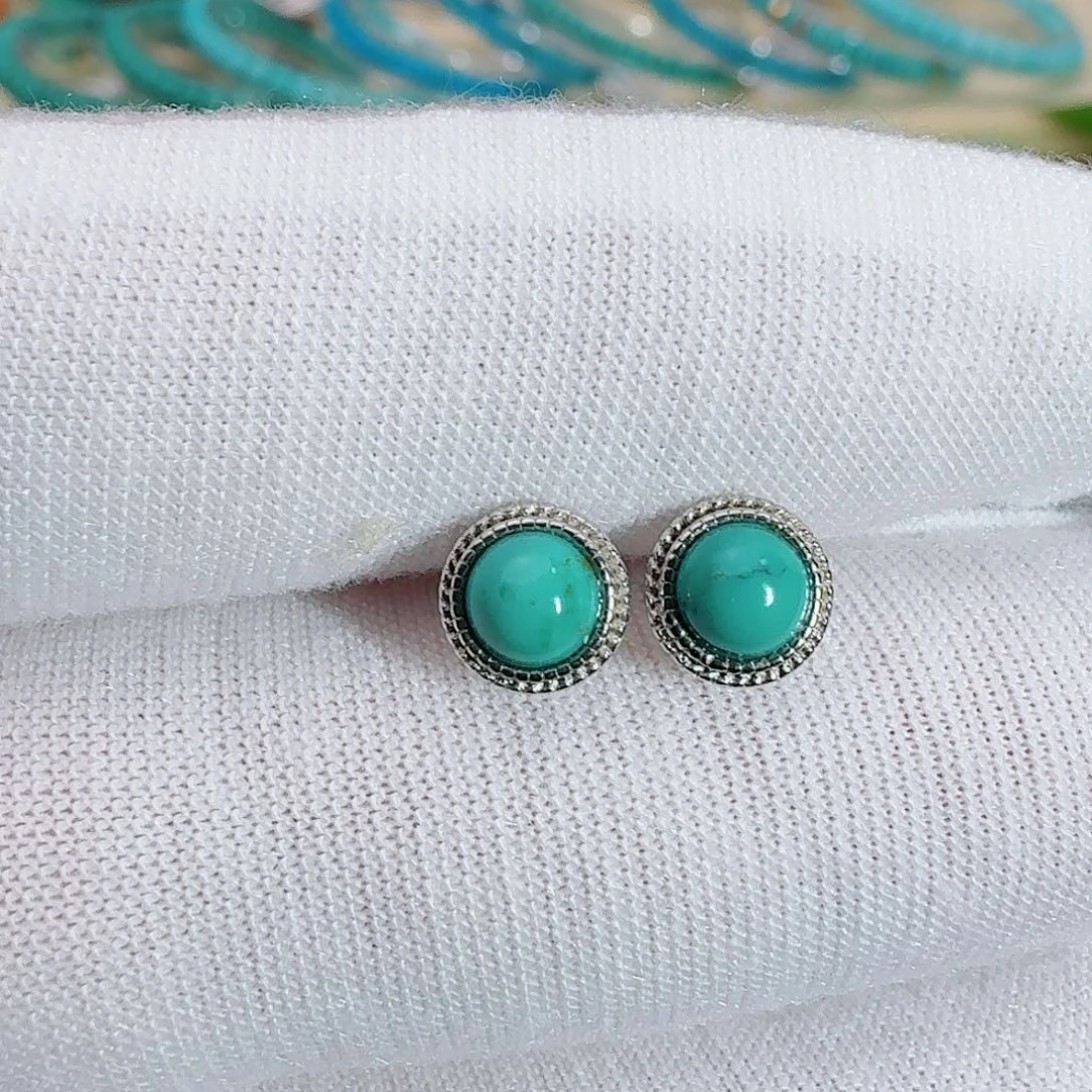 绿松石银S925镶嵌珠宝奇石