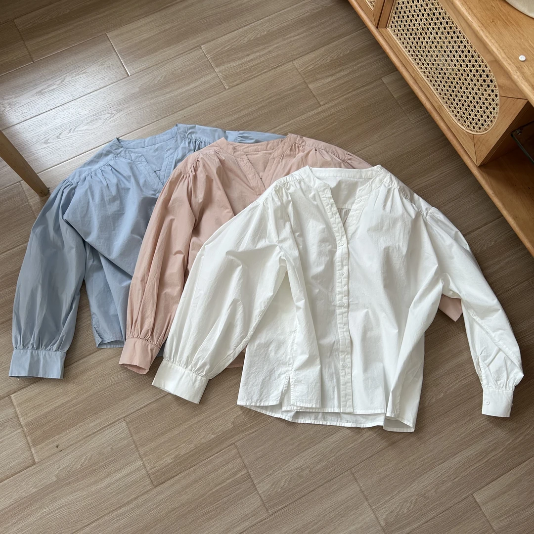 7月中旬 不退换！！弧形领口衬衫