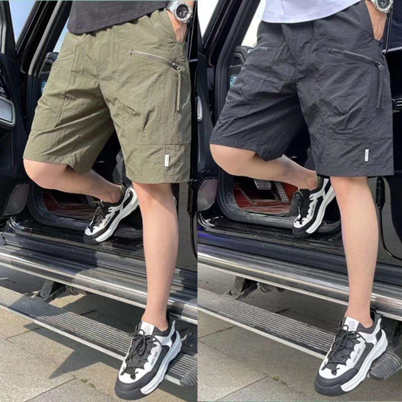 夏季新款男士薄款潮流速干工装短裤时尚百搭多口袋舒适宽松五分裤