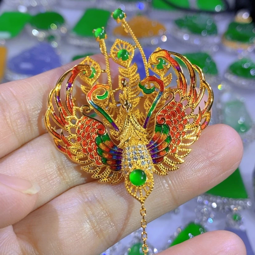 【闪购商品】翡翠挂件银S925镶嵌天然翡翠