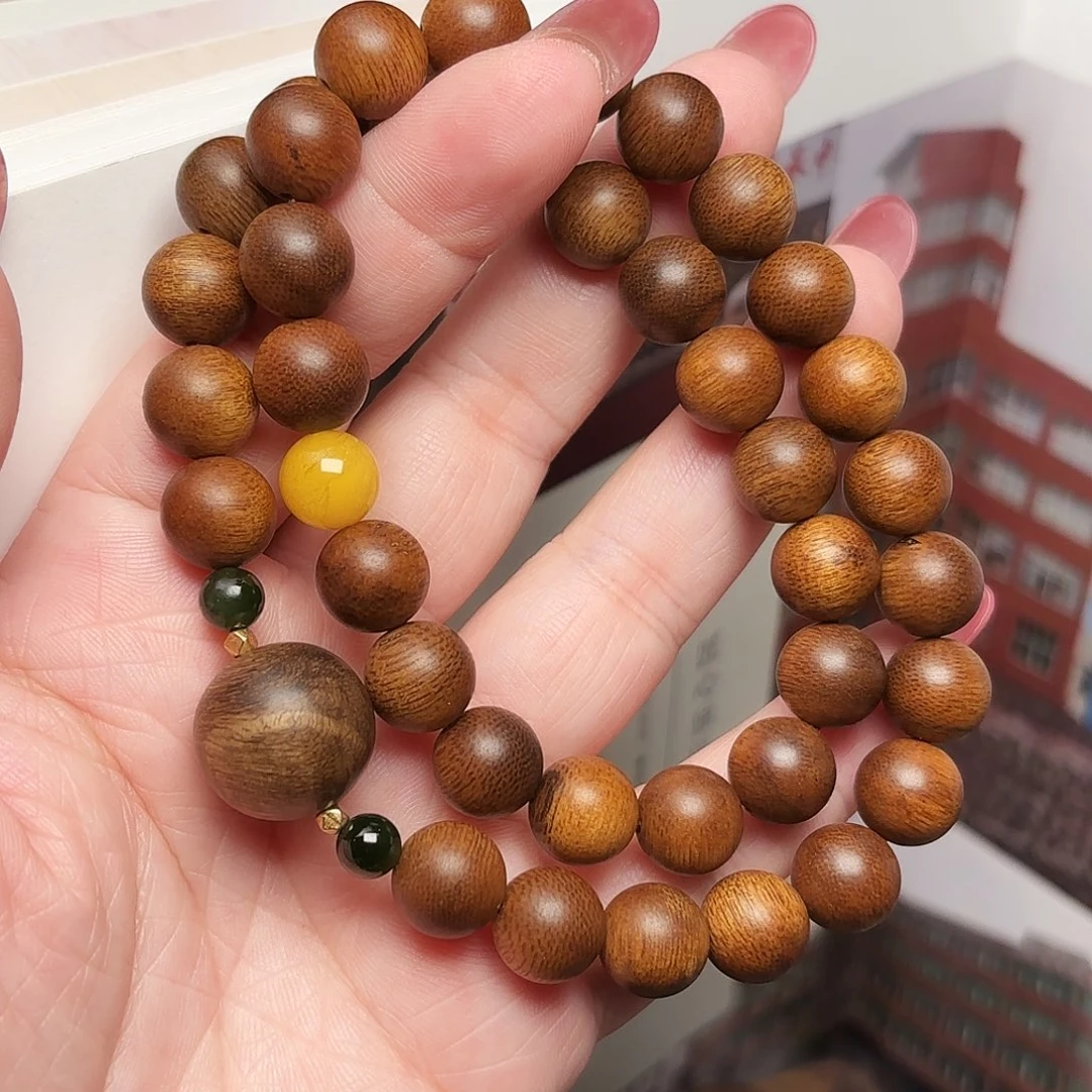 手串沉香越南芽庄红土白棋楠窖藏限量1.0➕瘤疤白棋