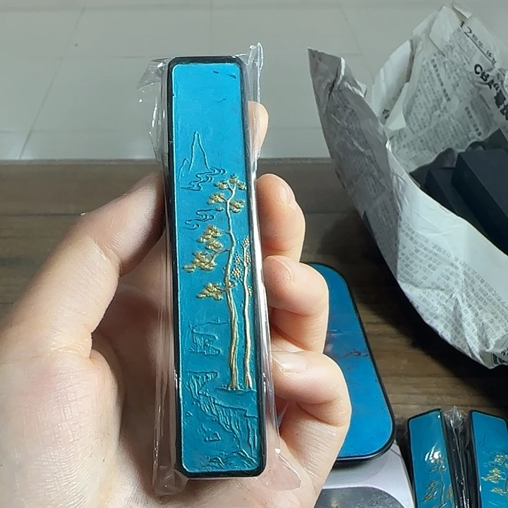 松树蓝底描 项德胜