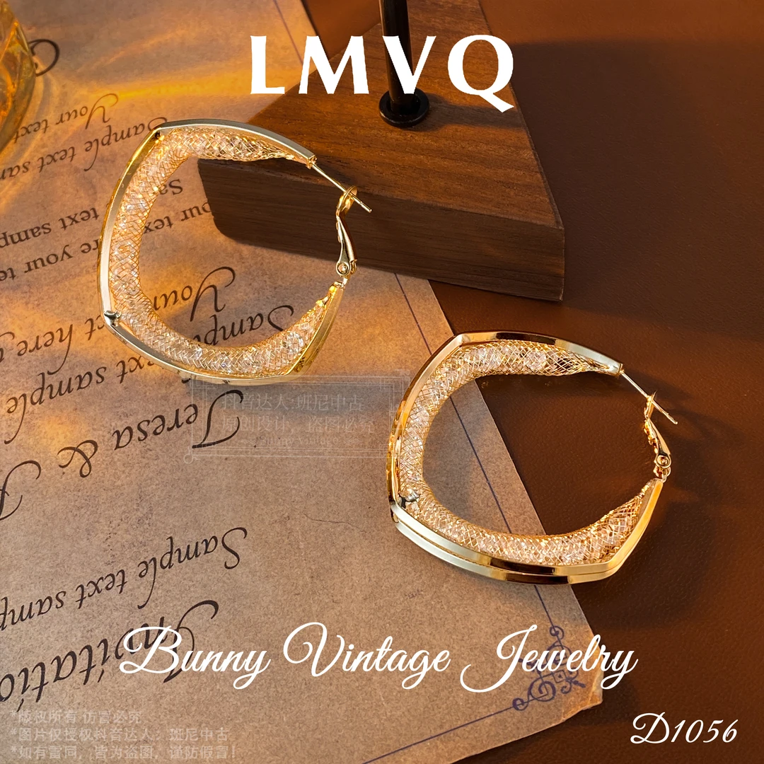 镀K金 D1056 法★【法式藤圈】冬LMVQ 罗曼维奇 耳环