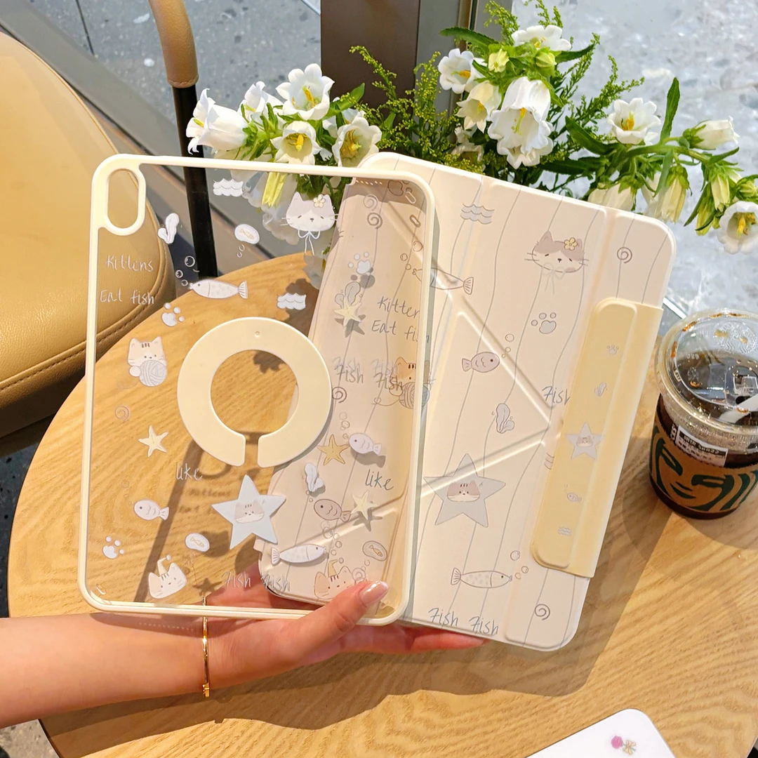 iPadpro2022新款保护套Air7磁吸拆分10.2寸壳mini6防弯摔平板12.9