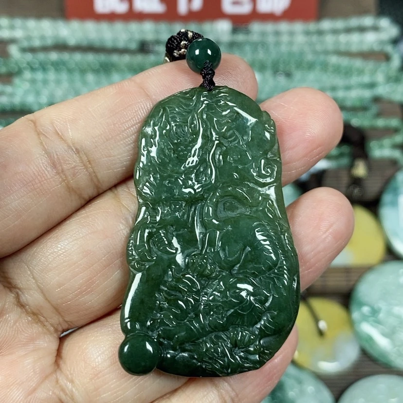 【闪购商品】翡翠颈饰未镶嵌玉吊坠翡翠玉随性如虎添翼