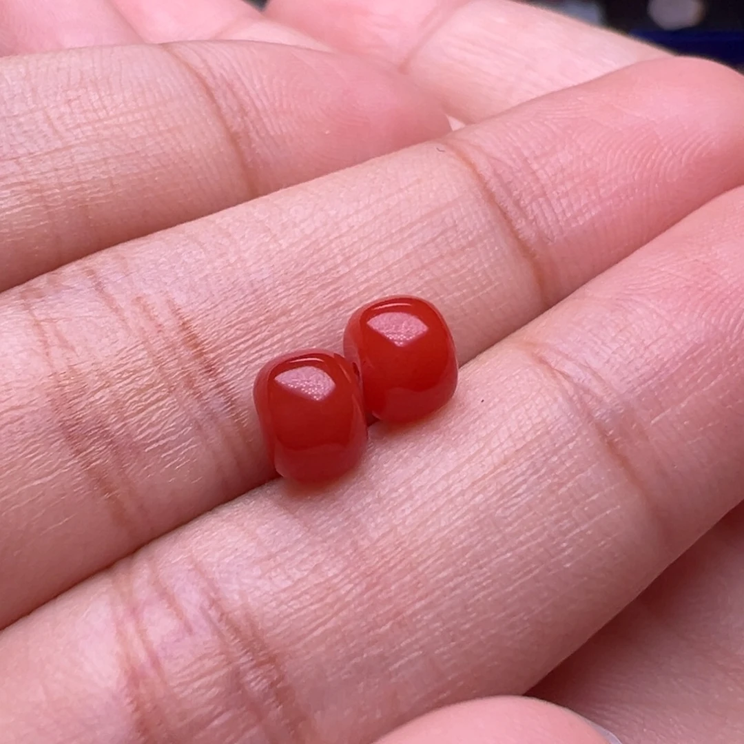 南红玛瑙未镶嵌珠宝奇石老型对珠6