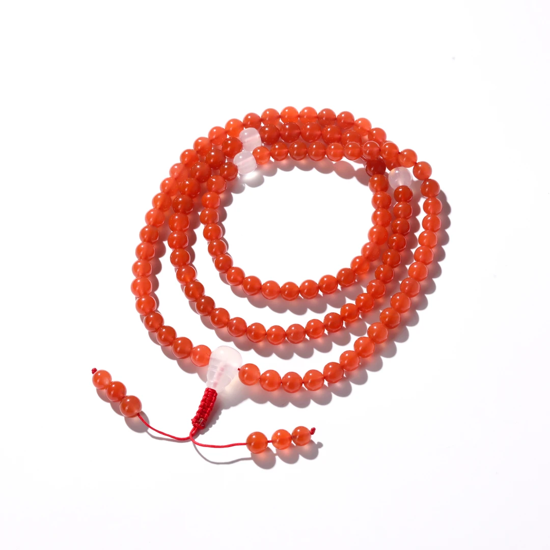 保山南红原矿无胶手串约7mm+  11241126-15