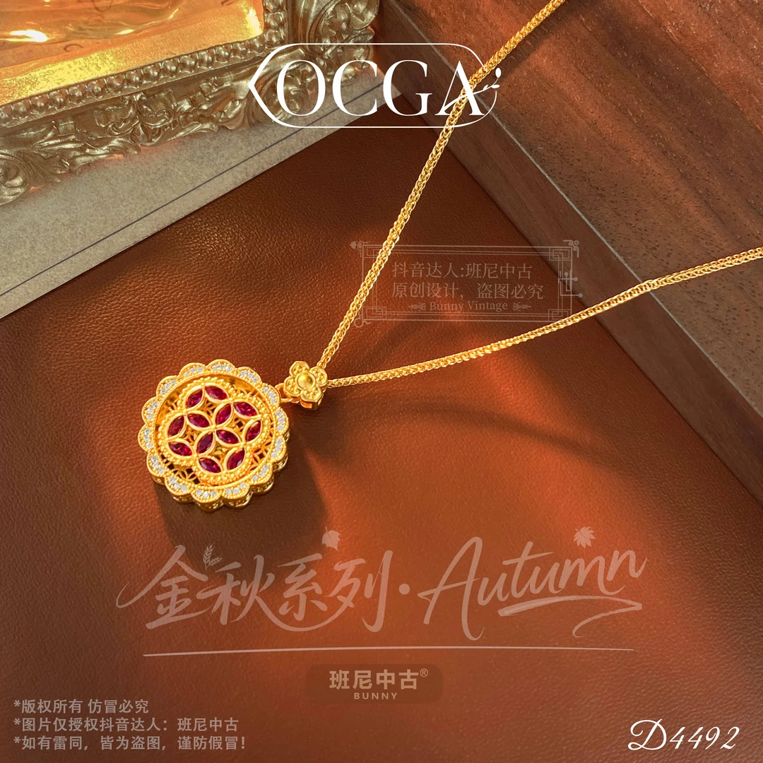 镀k金D4492法【小财迷】秋冬OCGA 欧斯伽斯项链