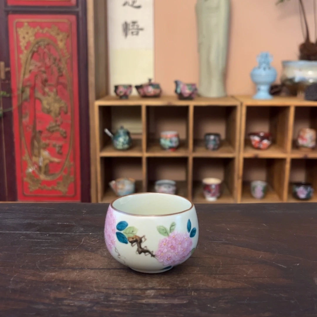 柴烧纯手工手绘陶瓷